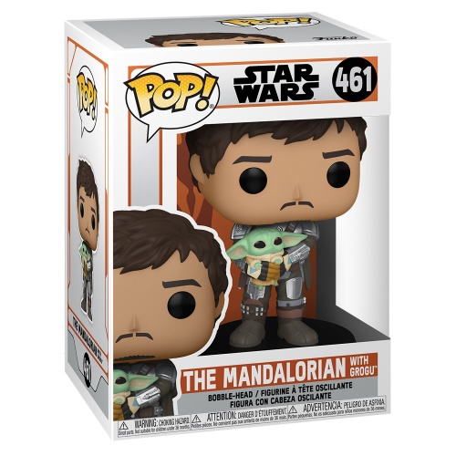 Фигурка Funko POP! Bobble Star Wars Mandalorian Mandalorian with Grogu 54525